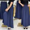 Pantaloni casual a 9 punti con vita alta e plissettatura a gamba larga da donna