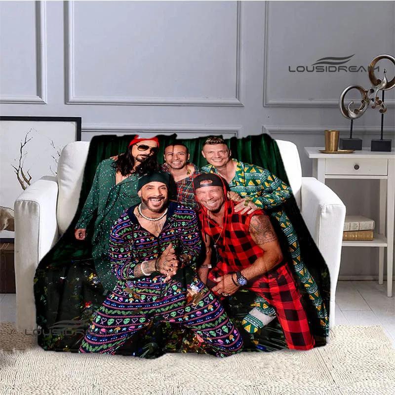 Backstreet Boys Printed Flannel Throw Blanket  Soft Cozy Warm Travel Bedding Perfect Birthday Gift for Fans 40x50in