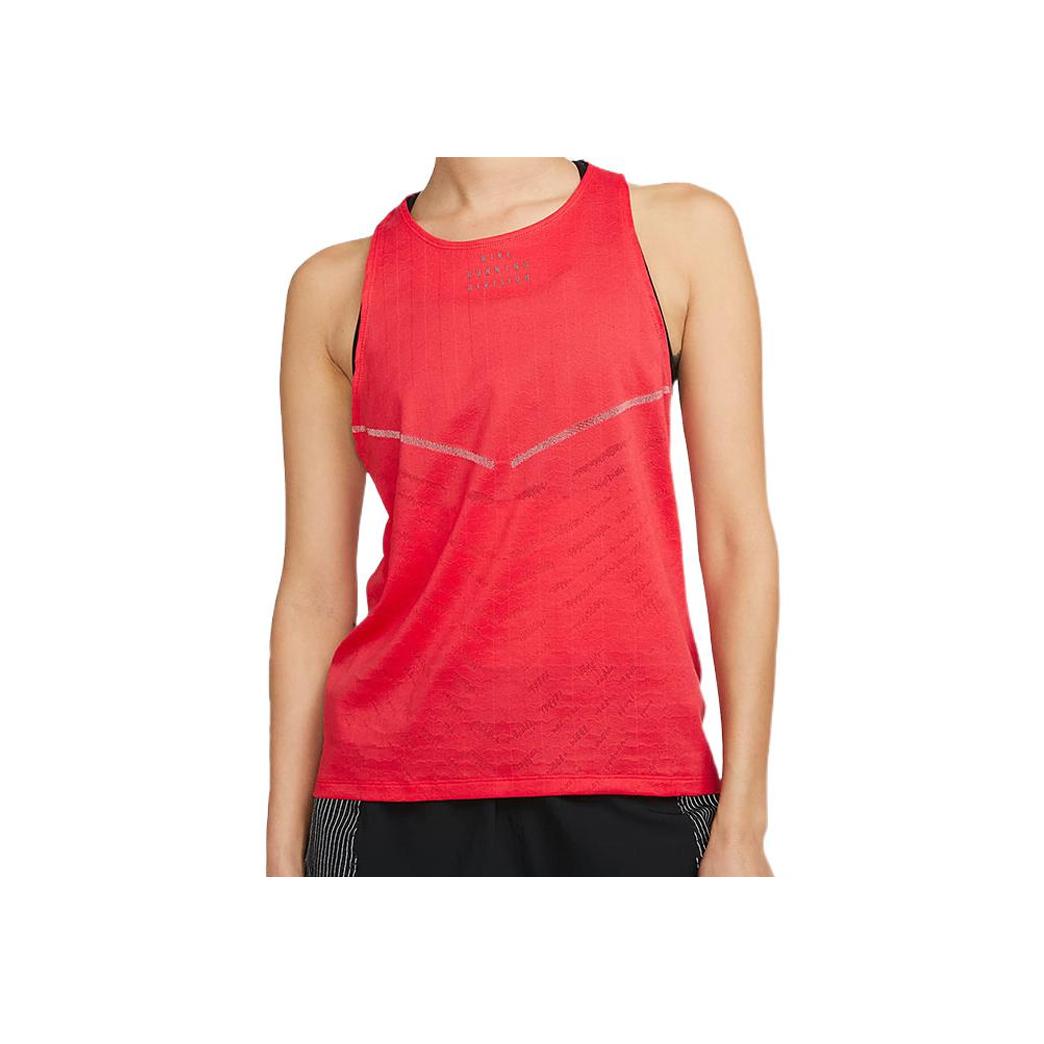 

Nike Логотип дышащий беговой топ с широкими лямками женские топы красные DM7559-648 L