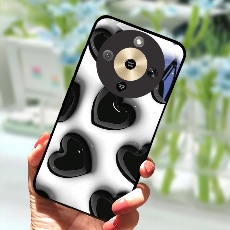 For Honor X9d HonorX9d Case MTN-NX1 Luxury Painted Cover Tempered Glass Phone Casing For Honor X 9 D Fundas Coque Camera Protect