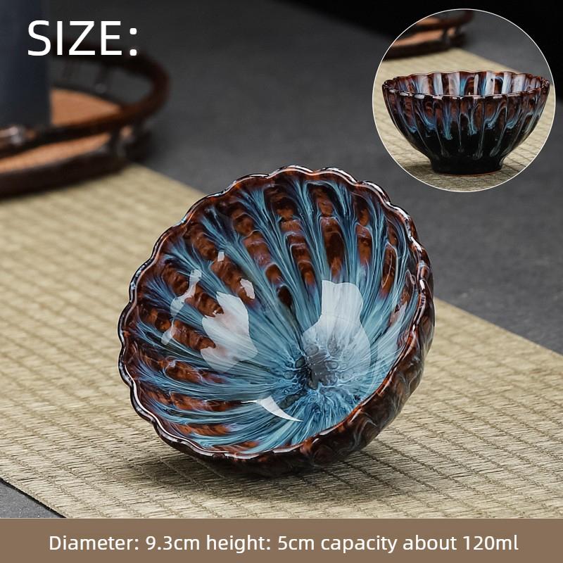 1 Chinese style tea cup, kiln transformed ceramic tea cup, Kung Fu tea cup, household afternoon tea cup coffee cup espresso cups