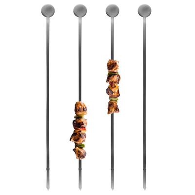 4x Steel Skewers Steel Skewers for Grilling Skewers 37 Cm