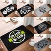 Barbell Muscle Man Silhouette Door Mat, Non-Slip Fitness Welcome Mat for Bedroom Living Room Gym Garage Entrance Carpet