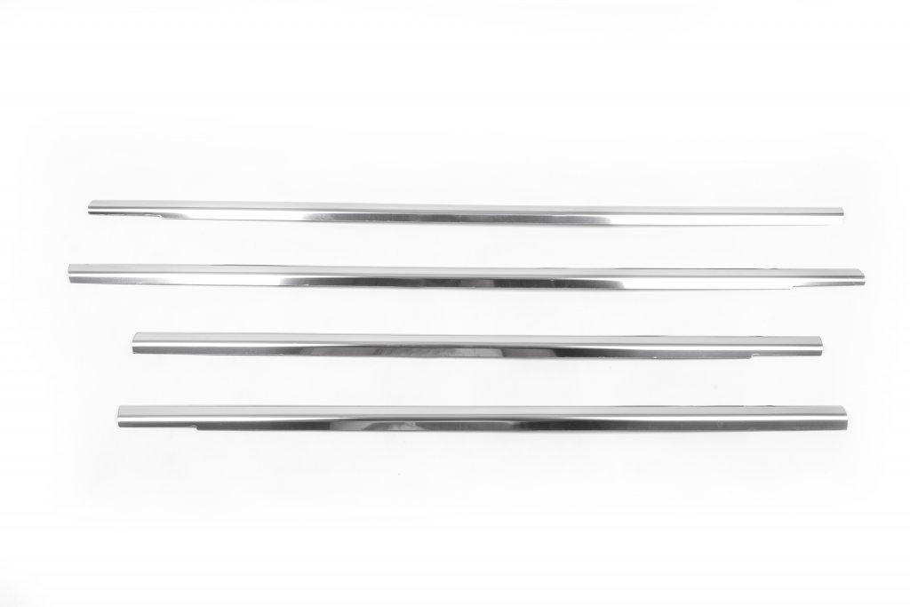 External Edging of Glasses (4 Pcs, Stainless Steel) OmsaLine - Italian Stainless Steel for Ford Focus II 2008-2011