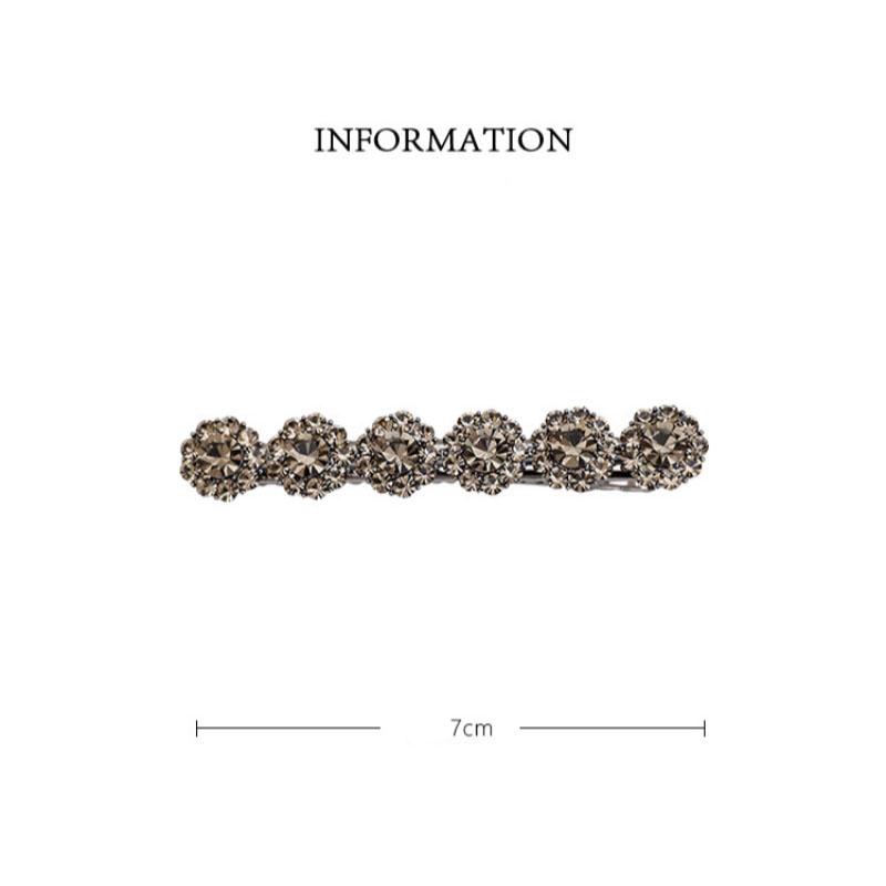 Super Glitzer Strass Luxus Seiten Haarspange Süßer Kopfschmuck für Frauen Mädchen Geometrisches Styling Zubehör Trendiger Schmuck