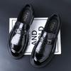Autumn New Wenzhou Leather Shoes Men's Genuine Leather One-pedal Loafers Business Casual Black Men's Big Head Foot Cover Comfortable