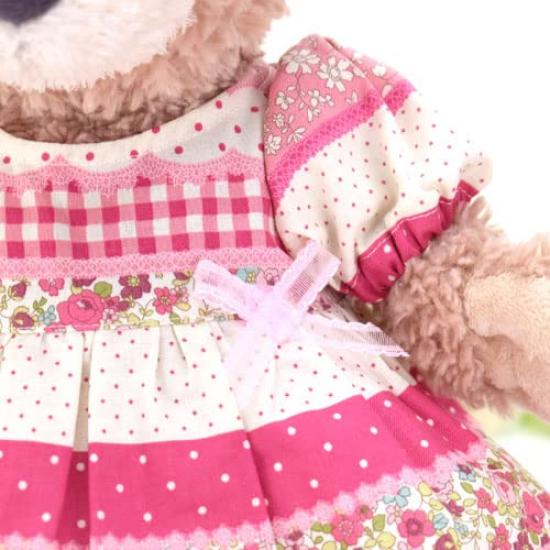 Cushu Cush Duffy and ShellieMay Costume Toy Sold Made In Cute Floral Pink Liberty Style Head and Shoes Set (Plush Separately) Japan, Dress, Ribbon,