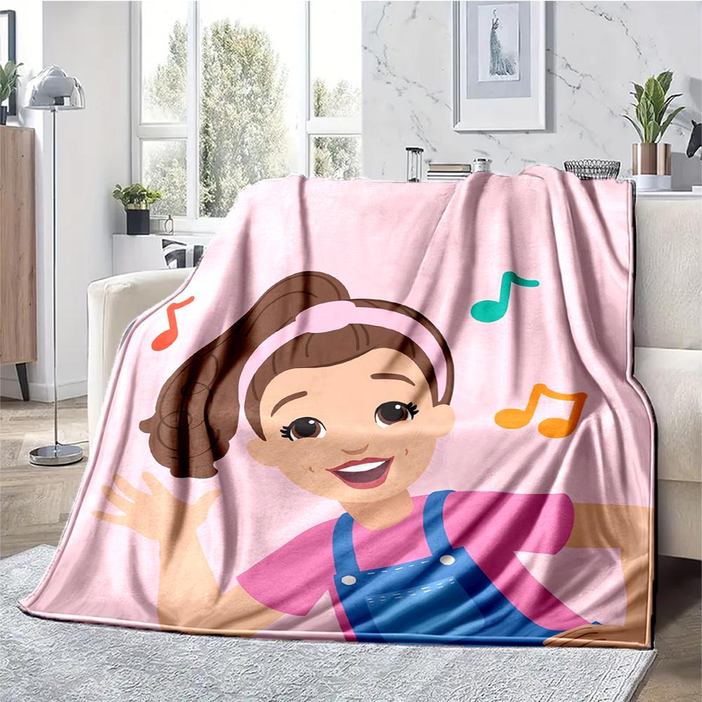 Ms. Rachel Theme Printed Blanket - Perfect for Couch, Bed, Travel & Outdoor Use | Machine Washable, Cozy & Durable.