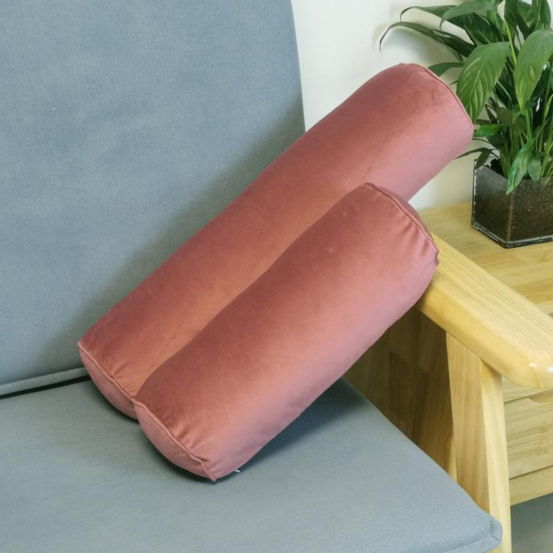 1PC Velluto per Massaggio SPA Copertura Cuscino Rullo Lungo Cervicale Cuscino Federa 15*40cm Con Cerniera Cilindro Rotondo