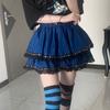 Japanse Harajuku Stijl Meisjes Zwart Blauw Geruite Rokken Punk Sweet Lolita Taart Minirok Cosplay Vrouwen Zomer Kawaii Rokken