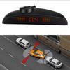 Car English Voice Broa ast Reverse Backup Parking Detector System with 4 Radar Sensor Black