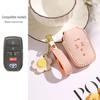 Handcrafted Leather Key Cover for Toyota Models (Asia Dragon, Camry, Senna, Corolla) - Mist Wax Vegetable-Tanned Cowhide