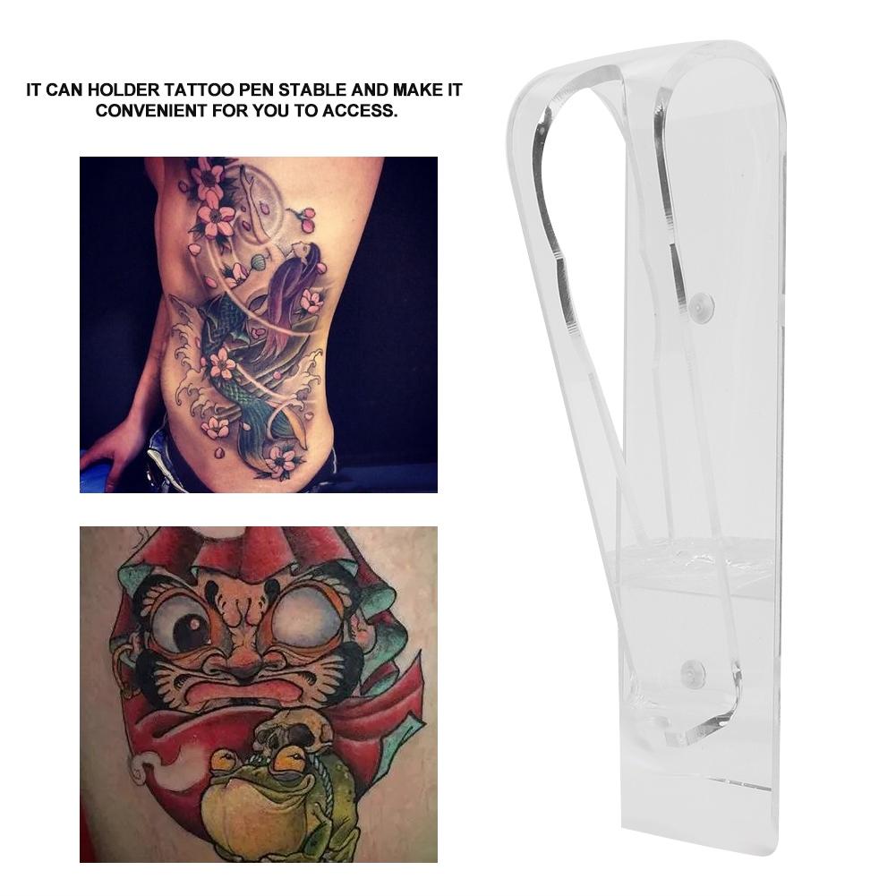 Plastic Tattoo Pen Holder Stand Machine Display Support Rack   (Black)