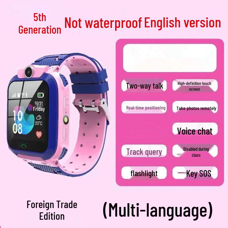 

Q12B/Q12 Kids Smartwatch: Waterproof/Non-Waterproof, Multi-Language, Insert Card, 5th Gen