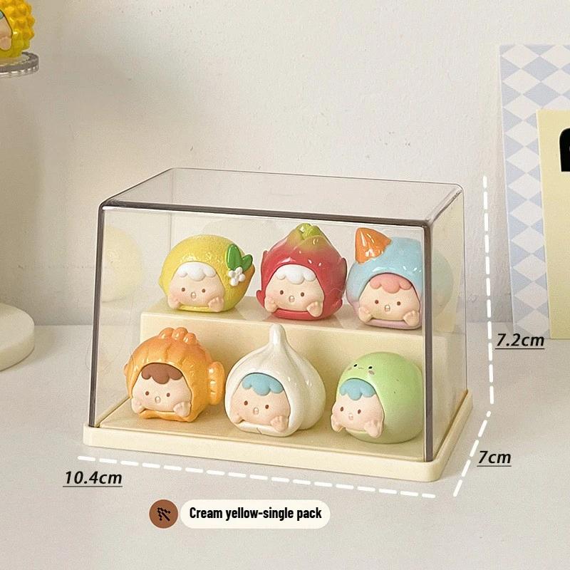 1pc Stackable Mini Blind Box Storage Box Acrylic Display Cabinet Blind Box Character Storage Organizer