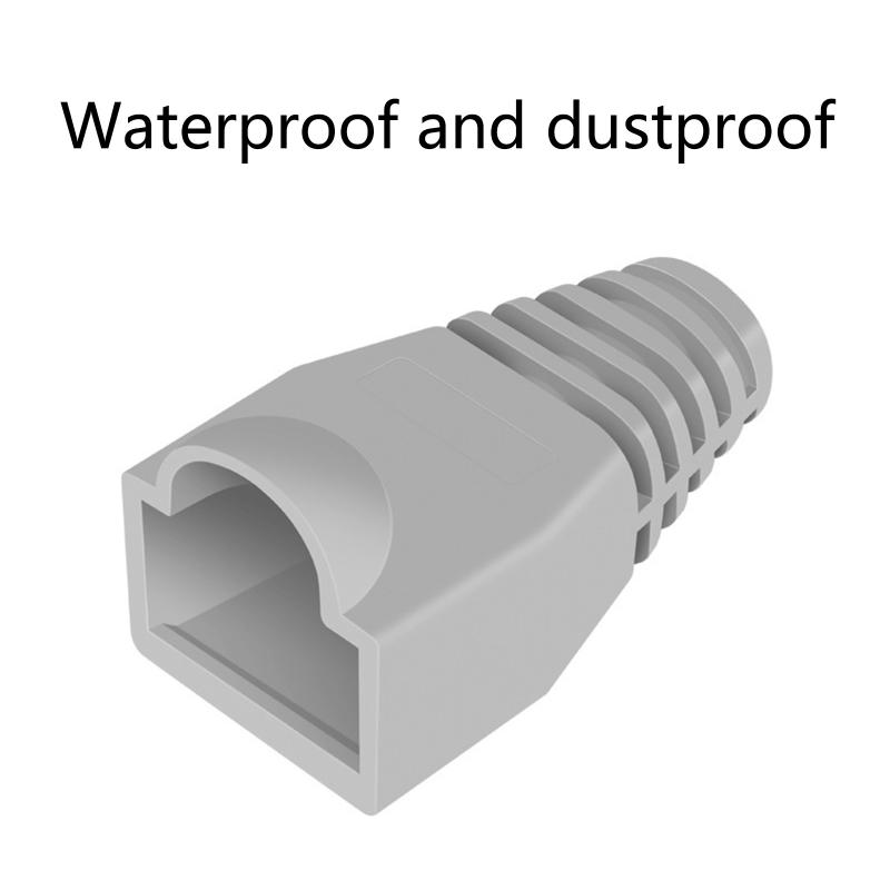 RJ-45 CAT6 CAT5e Adapter Cap Ethernet Network Cable Connector Plugs RJ45 Caps for Cat 5 CAT6 Protective Sleeve Multicolo