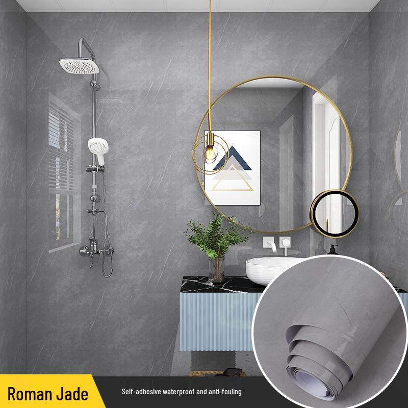 3D Marble Wall Sticker: Self-Adhesive, Oil-Proof, Thickened Decor for Bathroom, Kitchen, Wardrobe