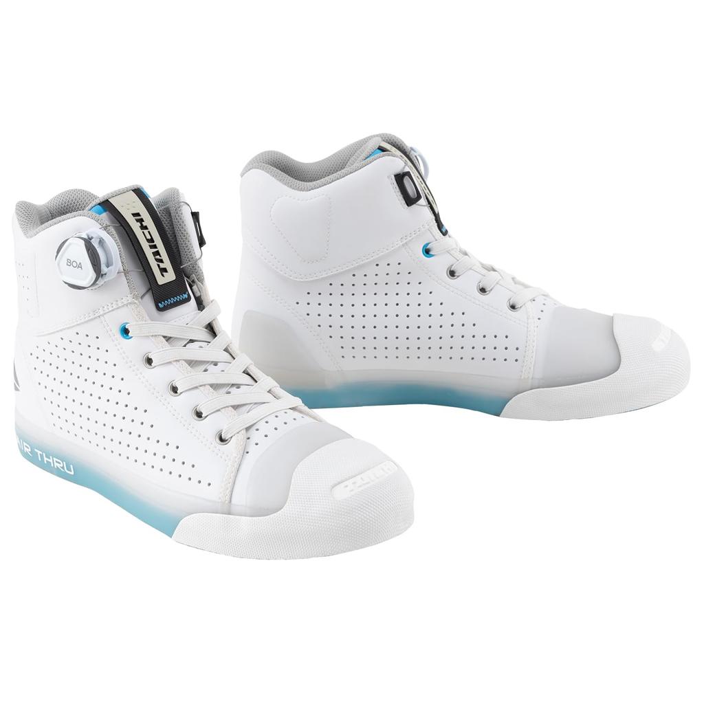 RS Taichi Motorcycle Riding BOA Vibram Shift Hoop Air RSS012 Size Shoes, Breathable, Air-Thru, Built-in Protector, Dial, Sole, Guard, Shoes, White,
