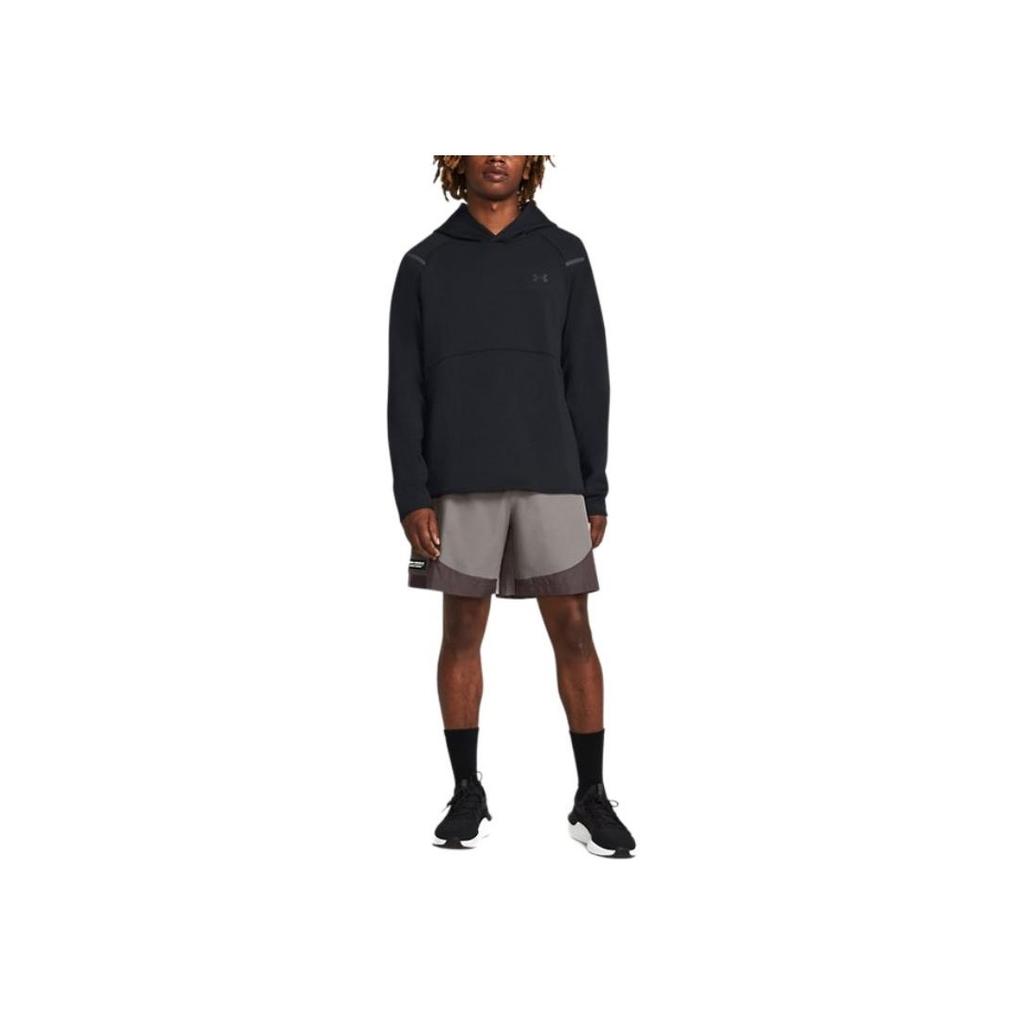 Under Armour UA Unstoppable Solid Color Hooded Fleece Pullover Long Sleeve Sweatshirt Men sweatshirt Black 1383042-001