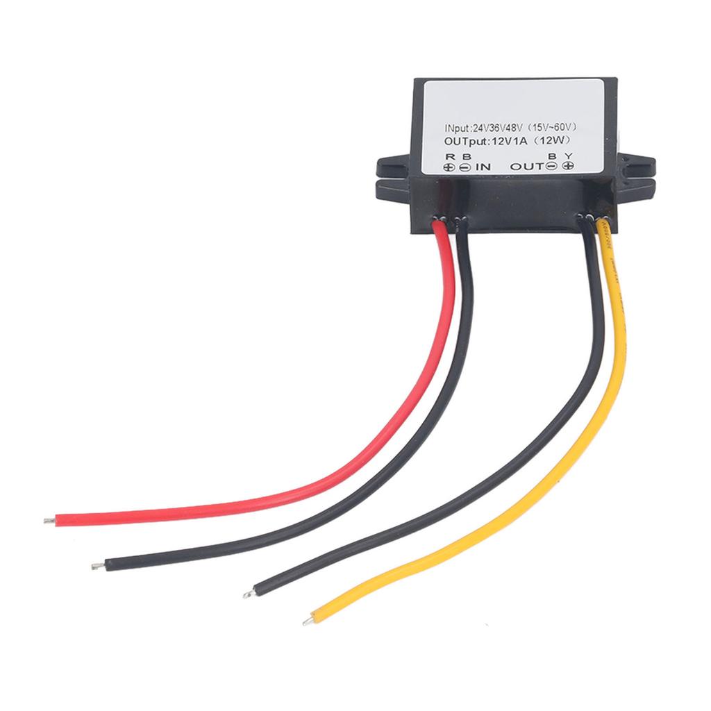 DC To DC Conventer Buck Adjustable 24V 36V 48V(15‑60V) To 12V 1A 12W Ultra Thin PP Shell Epoxy Resin Power Supplies