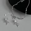 Simple Y2K Transparent Pendant Jellyfish Stud Earrings Korean Style Choker Women Crystal Necklace