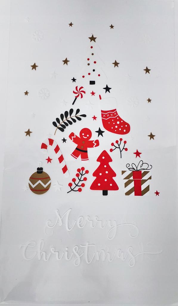 Xmas Plastic Bags Double-Sided Print 30X50Cm