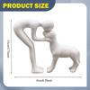 Human And Dog Figure, Resin Sculpture, Unique Gift for , Ornament, Statue Office, Party,