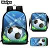 Football School Bag High Definition Waterproof Printing Multi-Functional Load Reduction Ridge Backpack