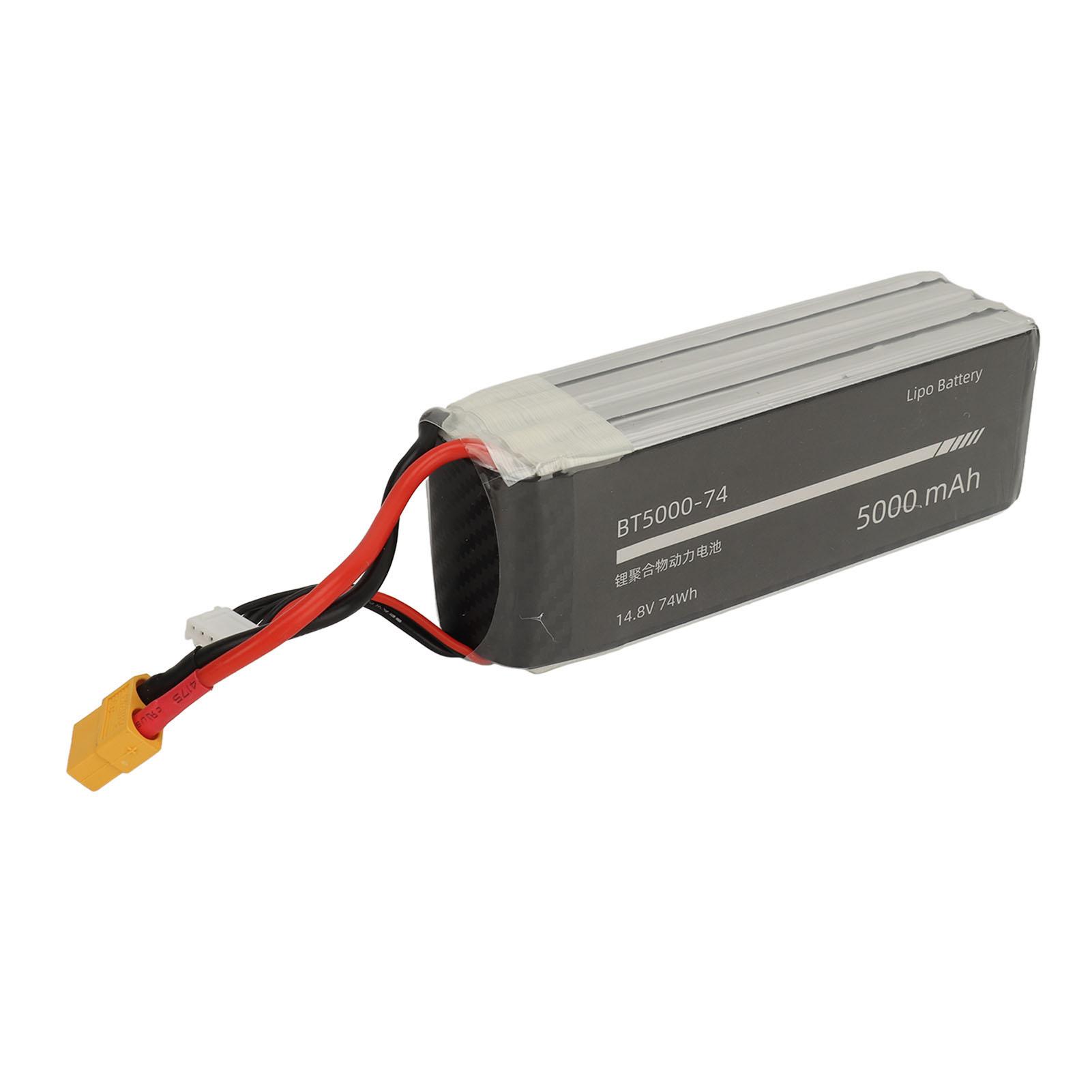 

4S 14.8V 5000mAh Lipo Battery Li Ion Polymer Battery for Flywing FW450 V3 RC Remote Control Helicopter