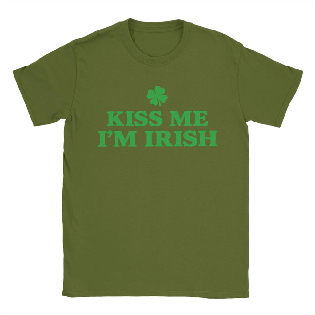 Kiss Me Im Irish St Patricks Day T Shirt Summer T Shirts Unisex 100 Cotton Plus Size Top Tees ShortSleeve Streetwear Tops