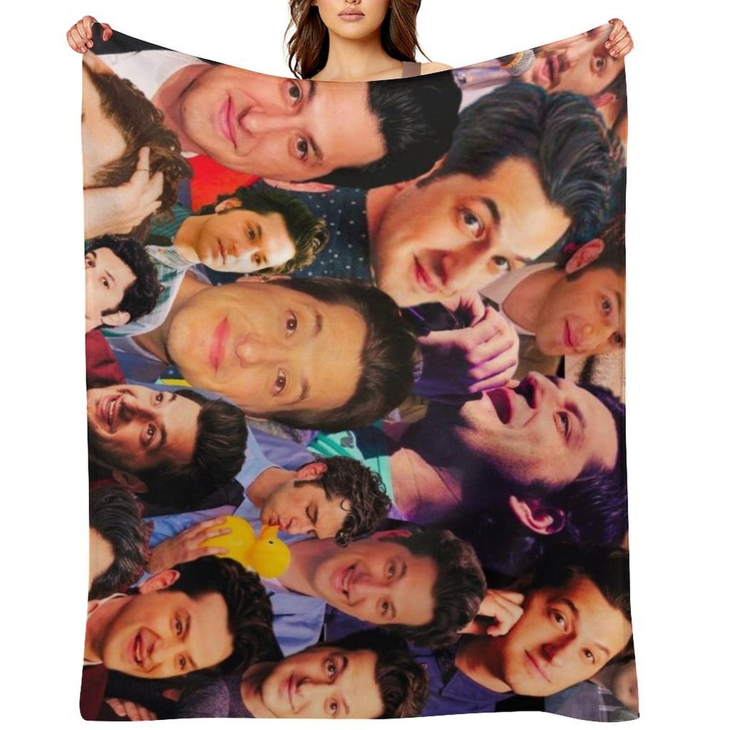 Ben Schwartz Collage Throw Blanket Luxury Designer Cute Sofa Decorative Beds Blankets