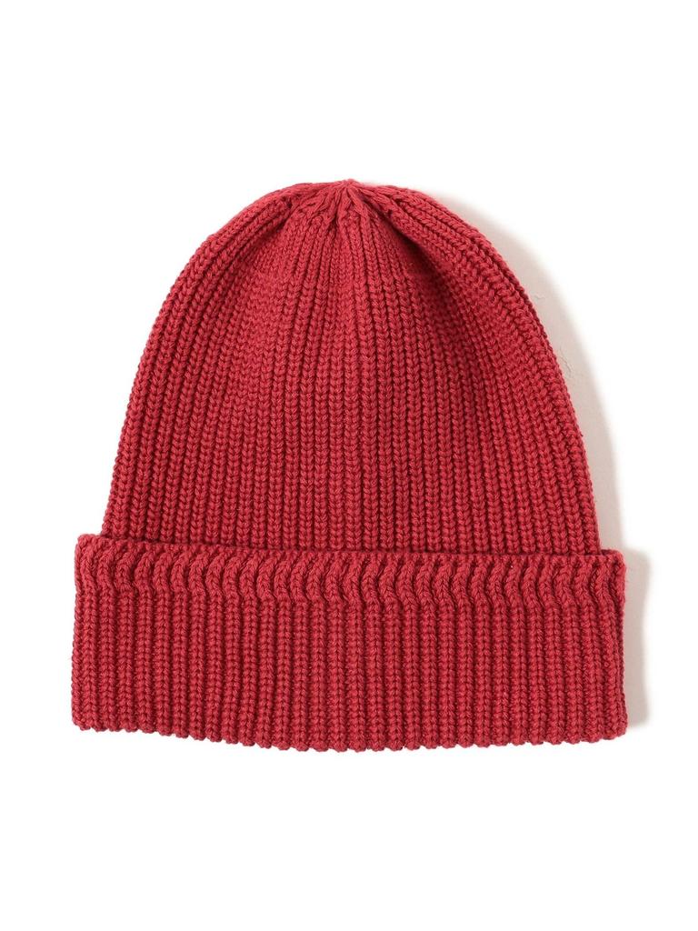 Beams Boy Women's Cotton Linen Watch Cap, Red Free