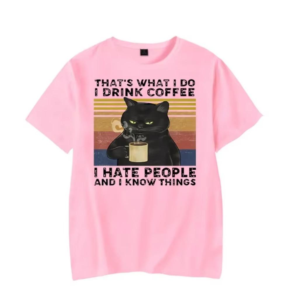 Das mache ich Ich trinke Kaffee Grafik T-ShirtMode Harajuku T-Shirt Hip Hop Herren Marken-T-Shirt Trend Übergroßes Shirt