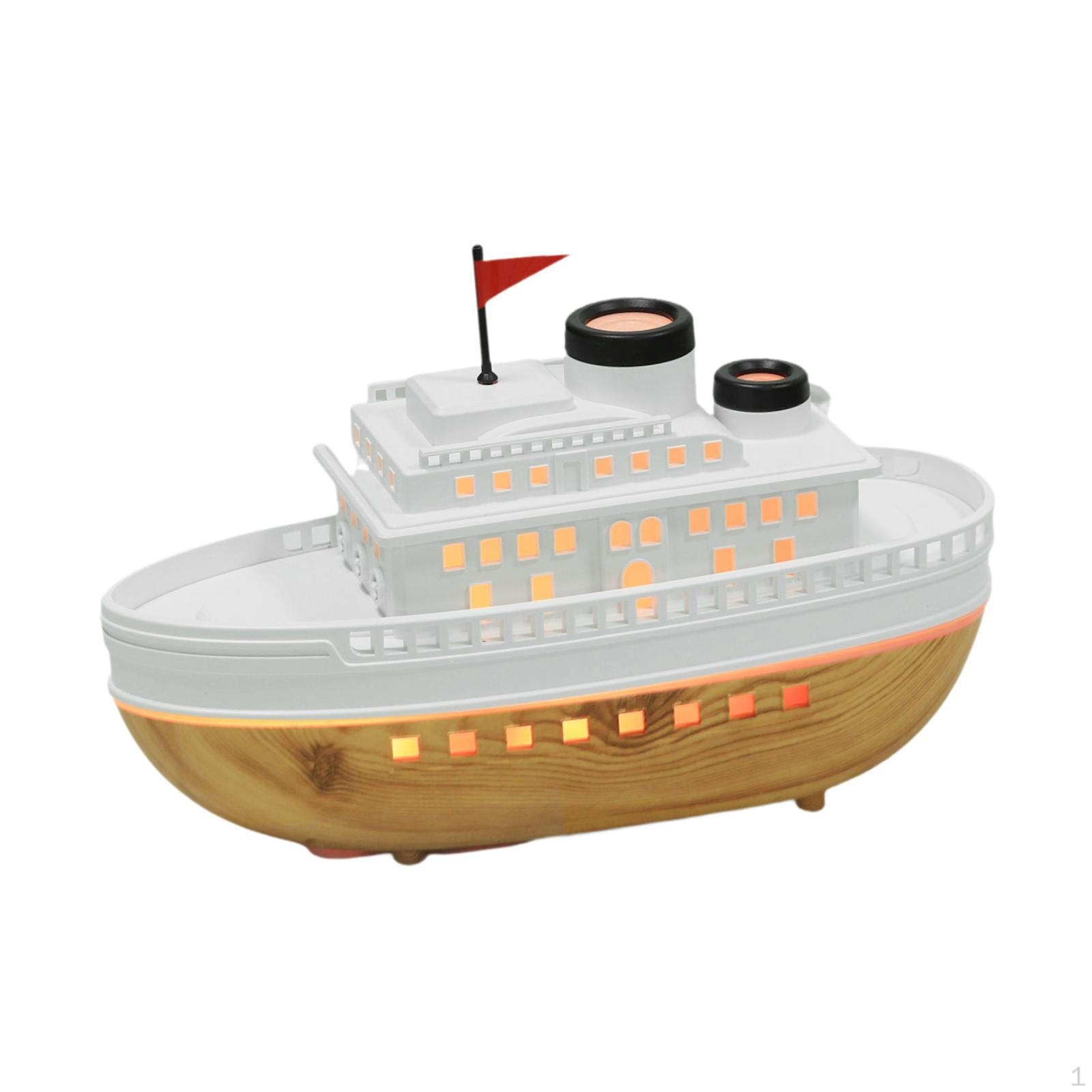 

Увлажнитель воздуха в форме корабля с и аромадиффузором для спальни White Wood Grain