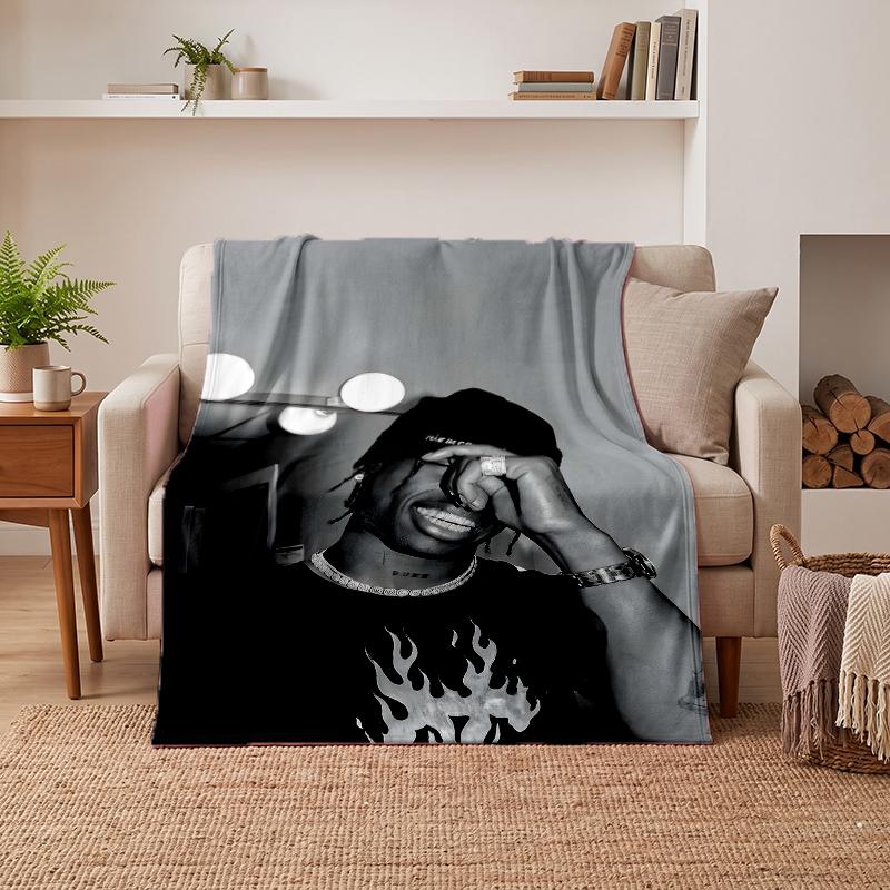 Travis scott Soft Warm Flannel Blankets Comfortable Blanket for Home Decoration Gifting