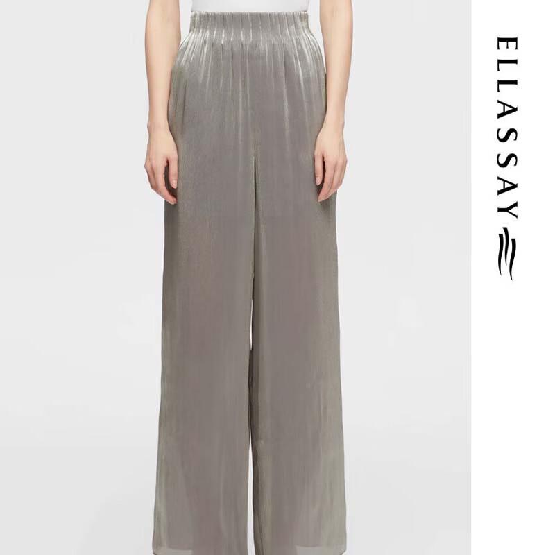 ELLASSAY Women's Relaxed Wide-Leg Trousers