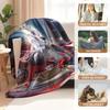 Cartoon Flannel Fashion Blanket – Double-Sided Print, Hypoallergenic, Ultra-Soft (Best for Toddlers)