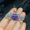 TIANSHE Italia Handmade Violet; Broșă Gărgăriță Design Original pentru Femei Modă Lux Pin Insectă