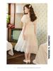 Girls' Chiffon Summer Dress, Short Bubble Sleeves, Long Korean Princess Style 2023.