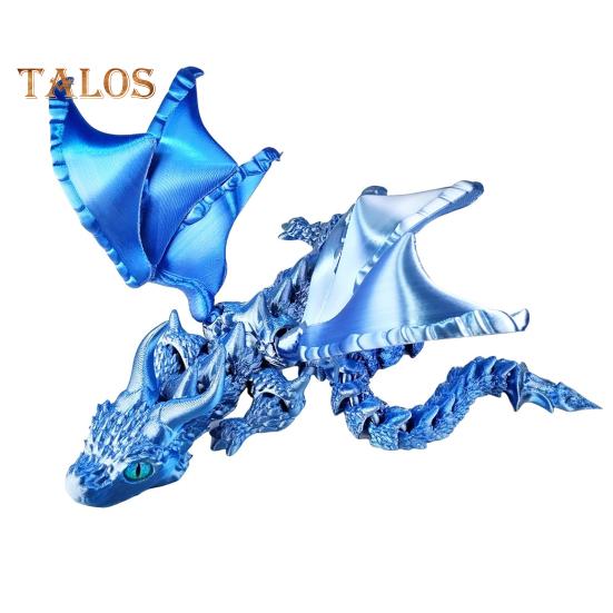 3D Baskılı Ejderha Süsü Kanatlı Eklemli Ejderha Esnek Ejderha Masa Evcil Hayvan Stres Giderici Oyuncak Yetişkinler Ev Ofis Dekoru