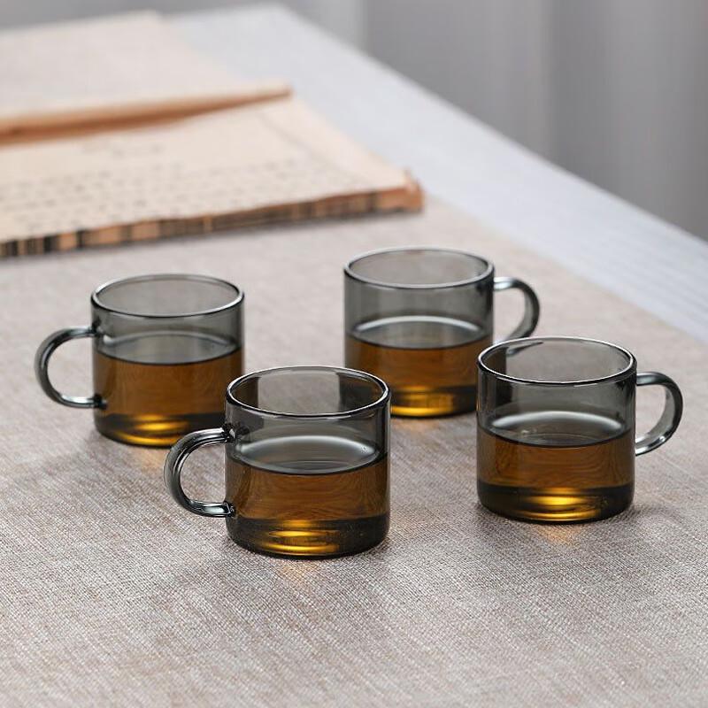 Shangqi Smoke Grey Borosilicate Glass Teacups