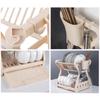 Household Countertop Storage Rack Double-layer Dish Drying Rack Drain Bowl Rack  for Storing