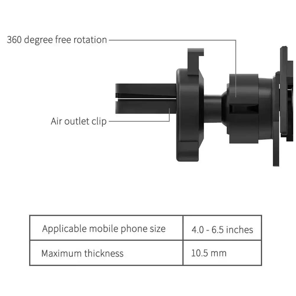 Gravity Car Phone Holder, Air Vent Auto Locking Mount With Batman Style Silhouette Decoration, Universal Smartphone Cradle