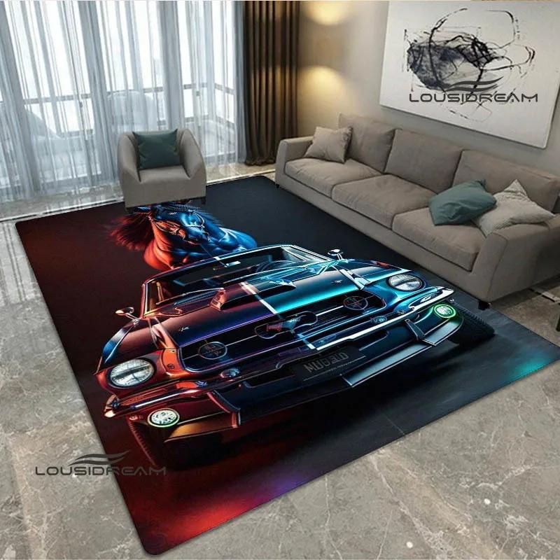 3D M-Mustang car logo printed carpet kitchen mats Non -slip carpet outdoor carpets area rug bedroom decor birthday gift