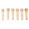 6PCS Wood Bridge Pin Replacement Wood Color Guitar Parts Durable Guitar Bridge Pin  For Guitar