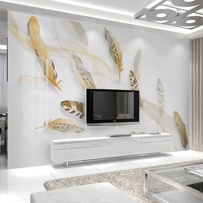 Moderno semplice murale piuma linea astratta carta da parati soggiorno sfondo muro murale decorazioni per la casa