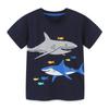 Summer Boys' T-shirts, Children's Short-sleeved T-shirts, Cotton Knitted Cotton, Children's Crew Neck, Cartoon Tops