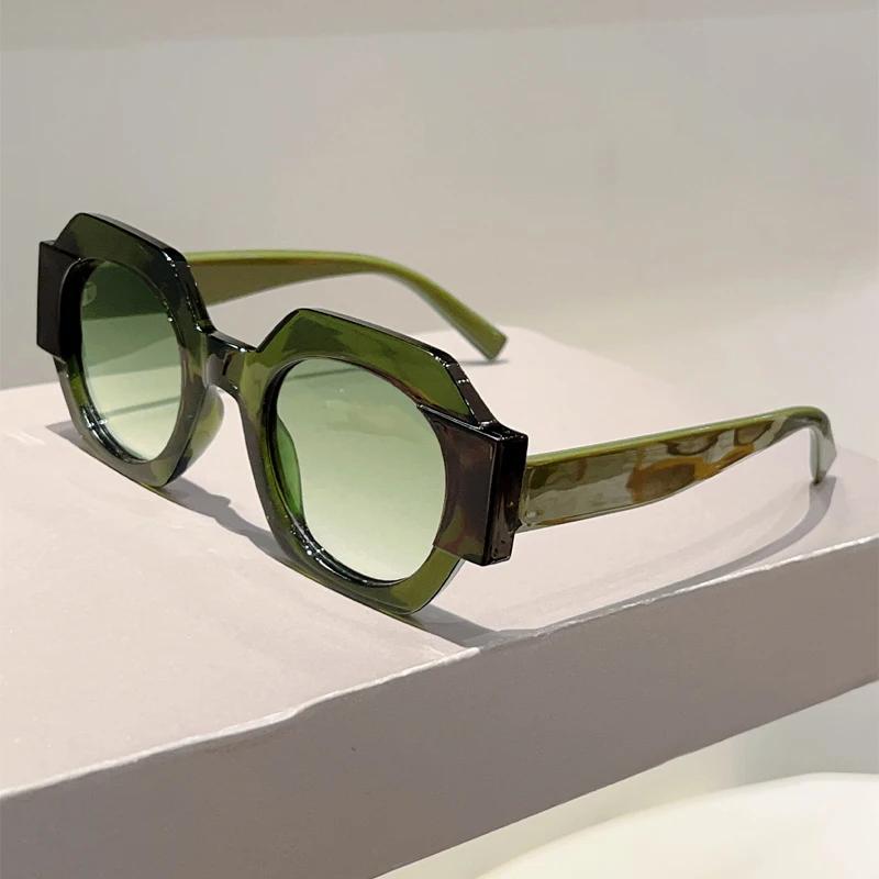 Polygon Rim Sunglasses Men  New In Fashion Gradient Candy Color Casual Sun Glasses Women Trendy Brand Design Shades