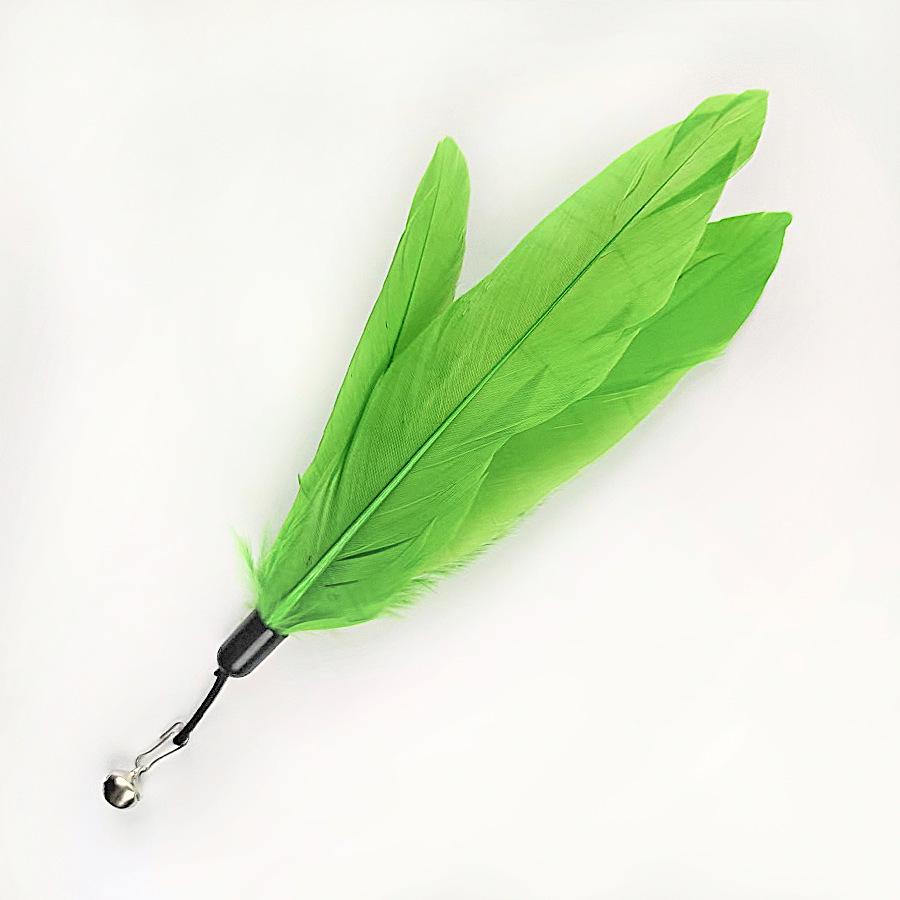 Popular Cat Teaser Accessory: Large Fluffy Feather with Bell Replacement