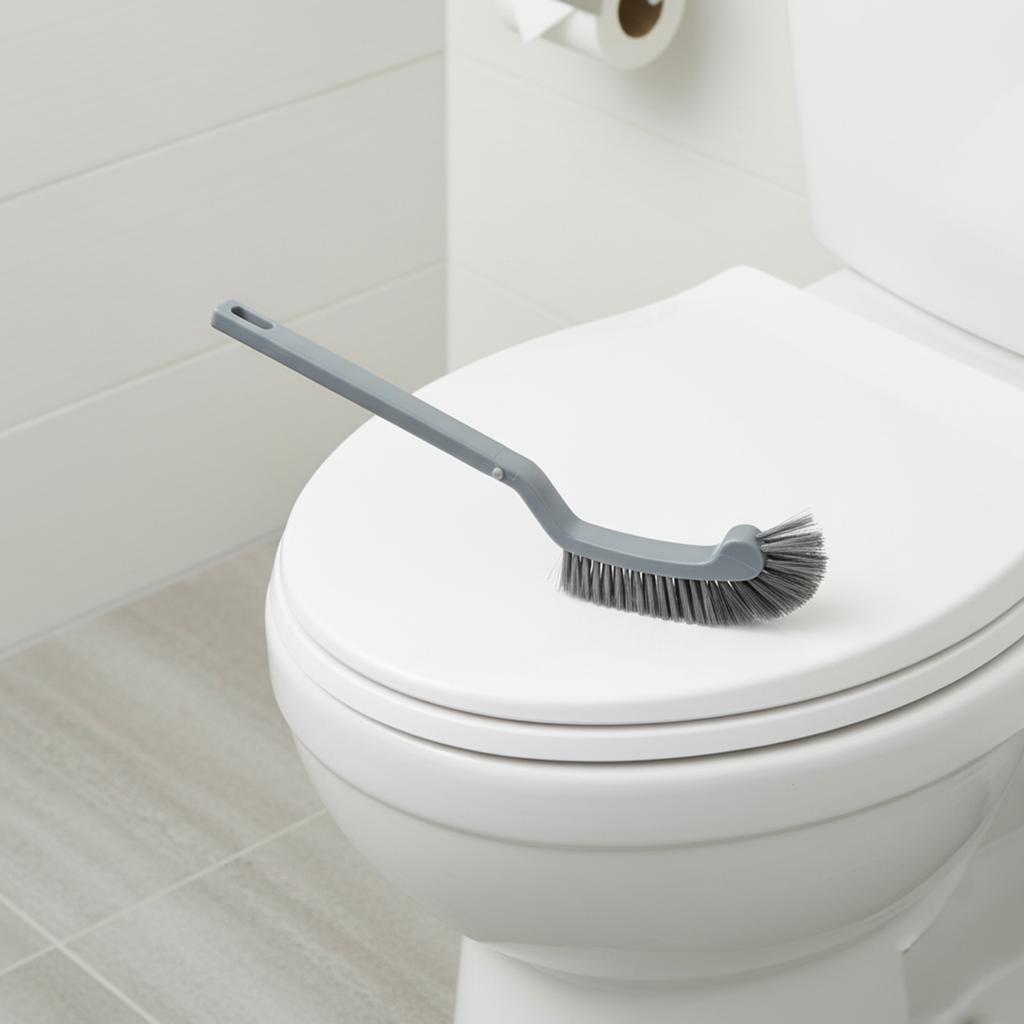 Corner Rim Cleaner Long Handle Graywhite Plastic Toilet Cleaning Brush